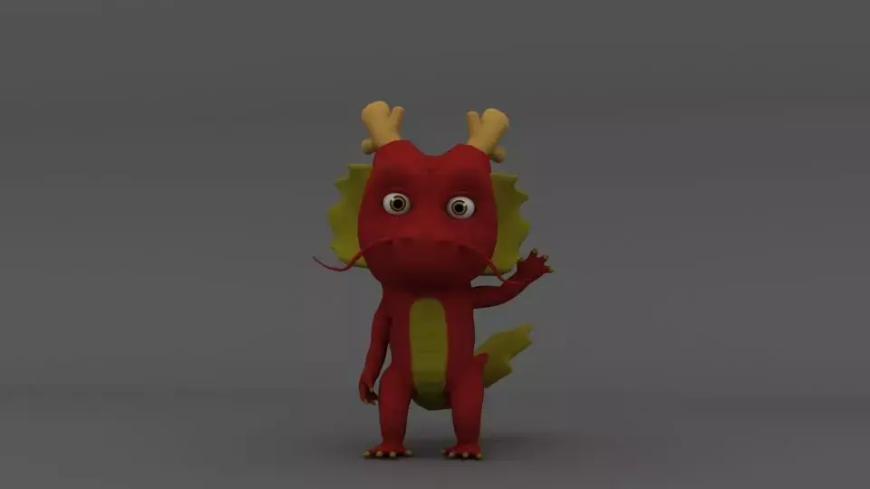 Pet Dragon  Low-poly 3D model