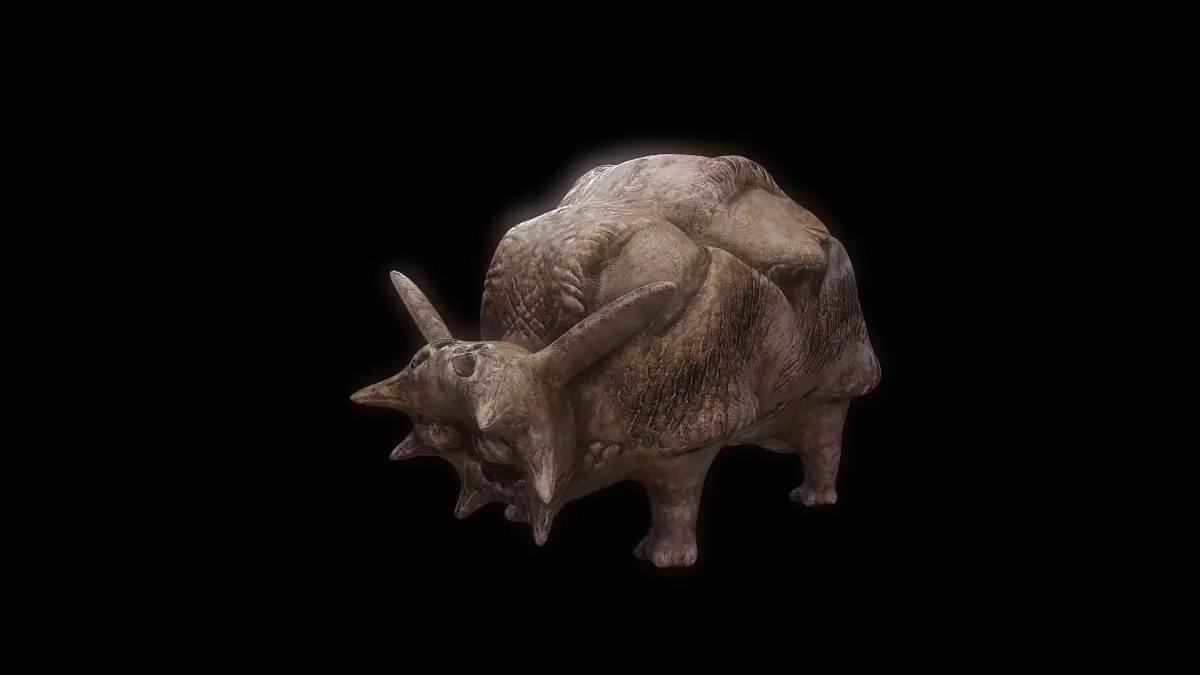 creature bizon alpha character animal  Low-poly 3D model