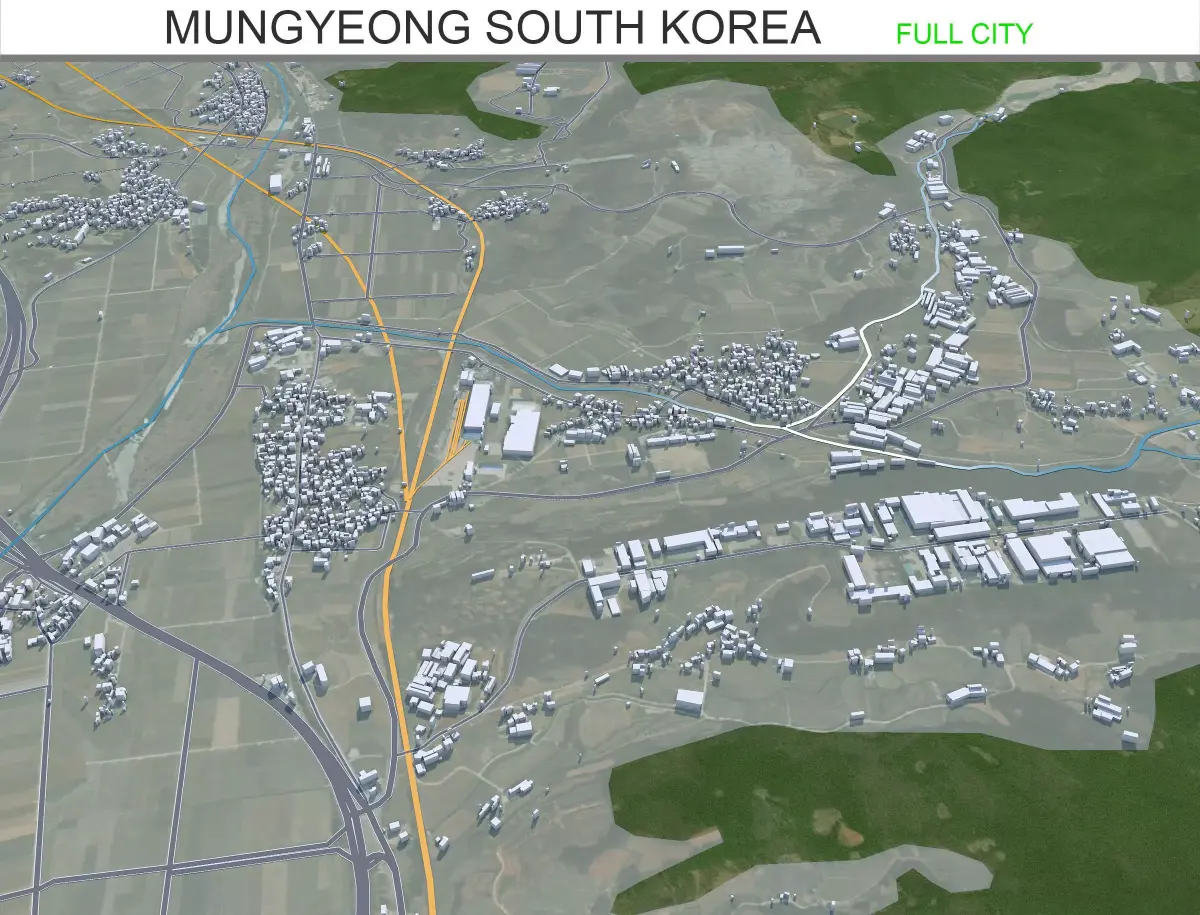 Mungyeong South Korea Free low-poly 3D model