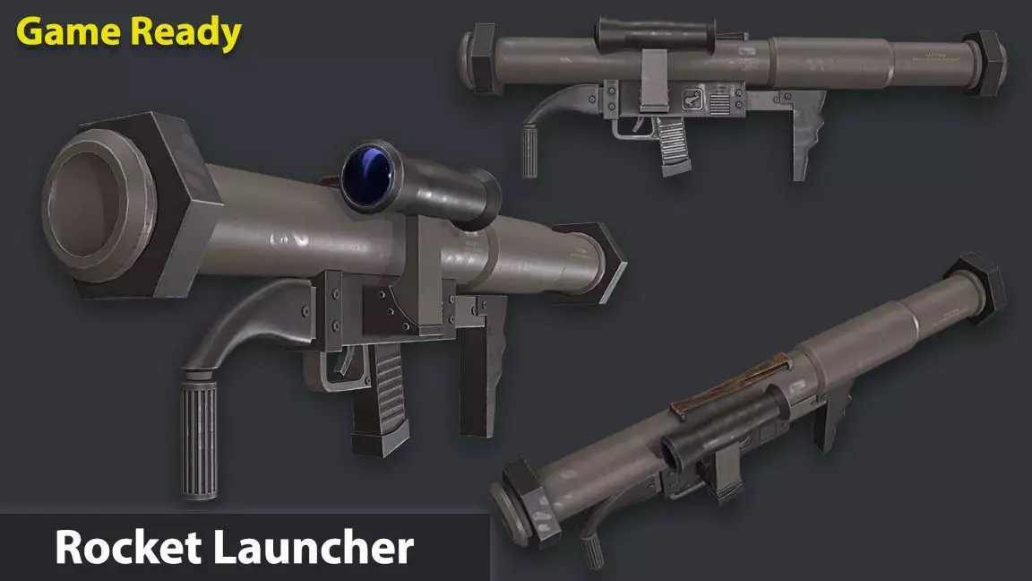 Rocket Launcher Game Ready 4   Low-poly 3D model