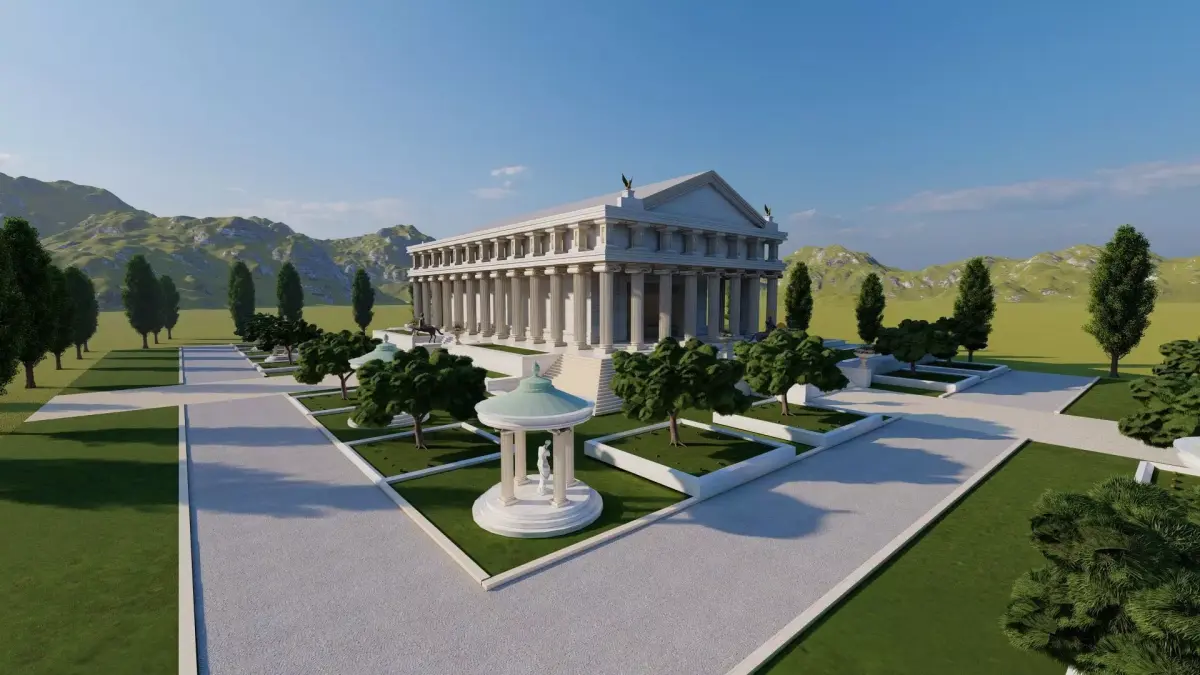 Parthenon-Historical Greek Temple 3D model 4