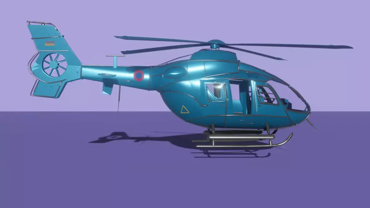 Chopper helicopter 3D model