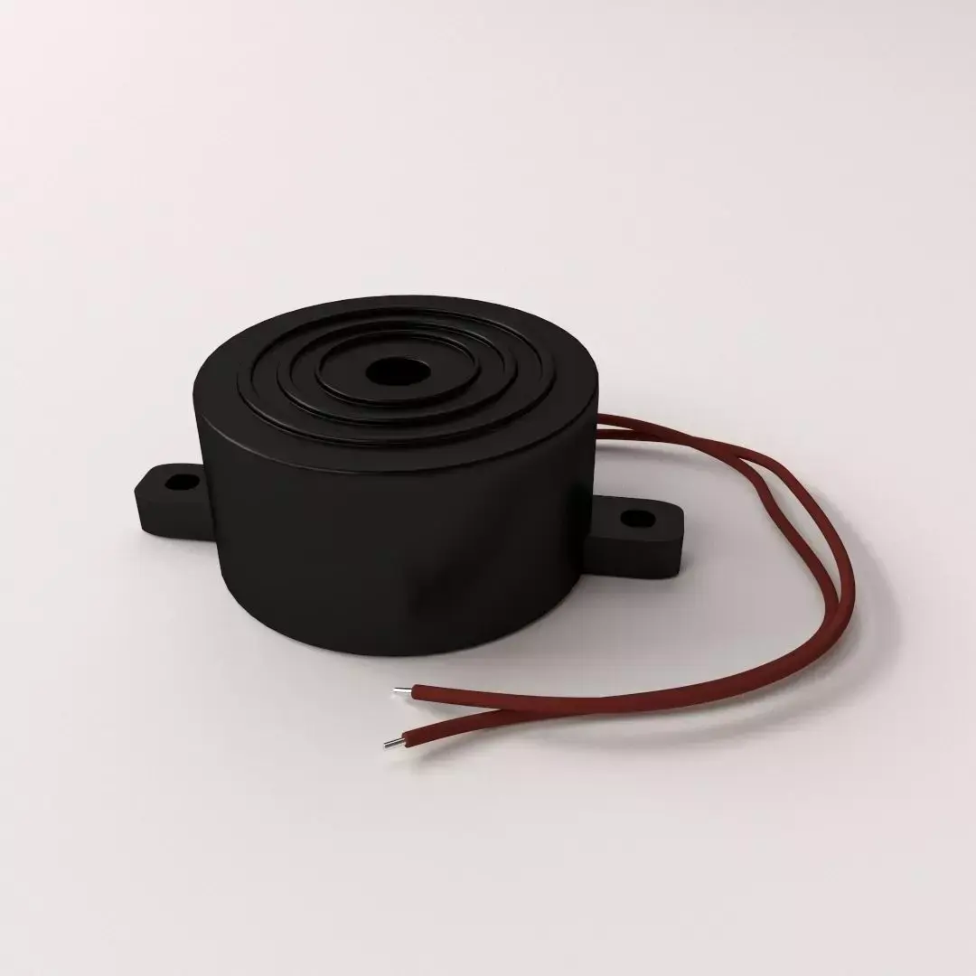 Buzzer speaker with wires 3D model