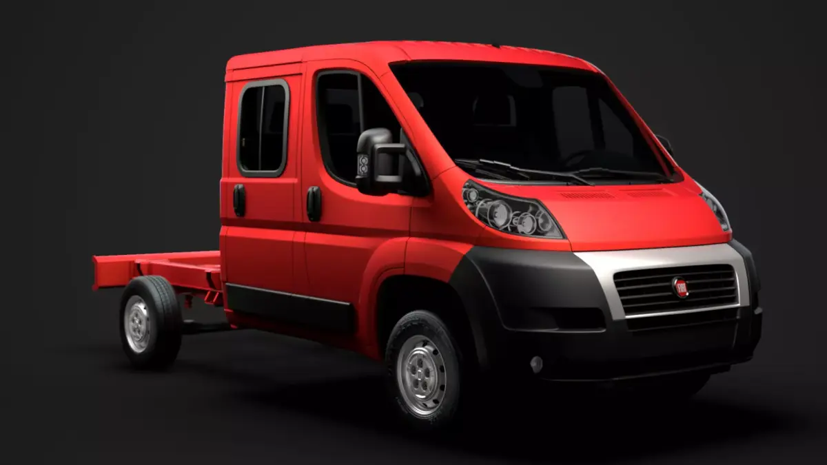 Fiat Ducato Chassis Truck Crew Cab 3450 WB 2014 3D model