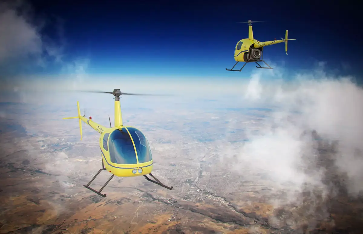 Small yellow helicopter 3D model
