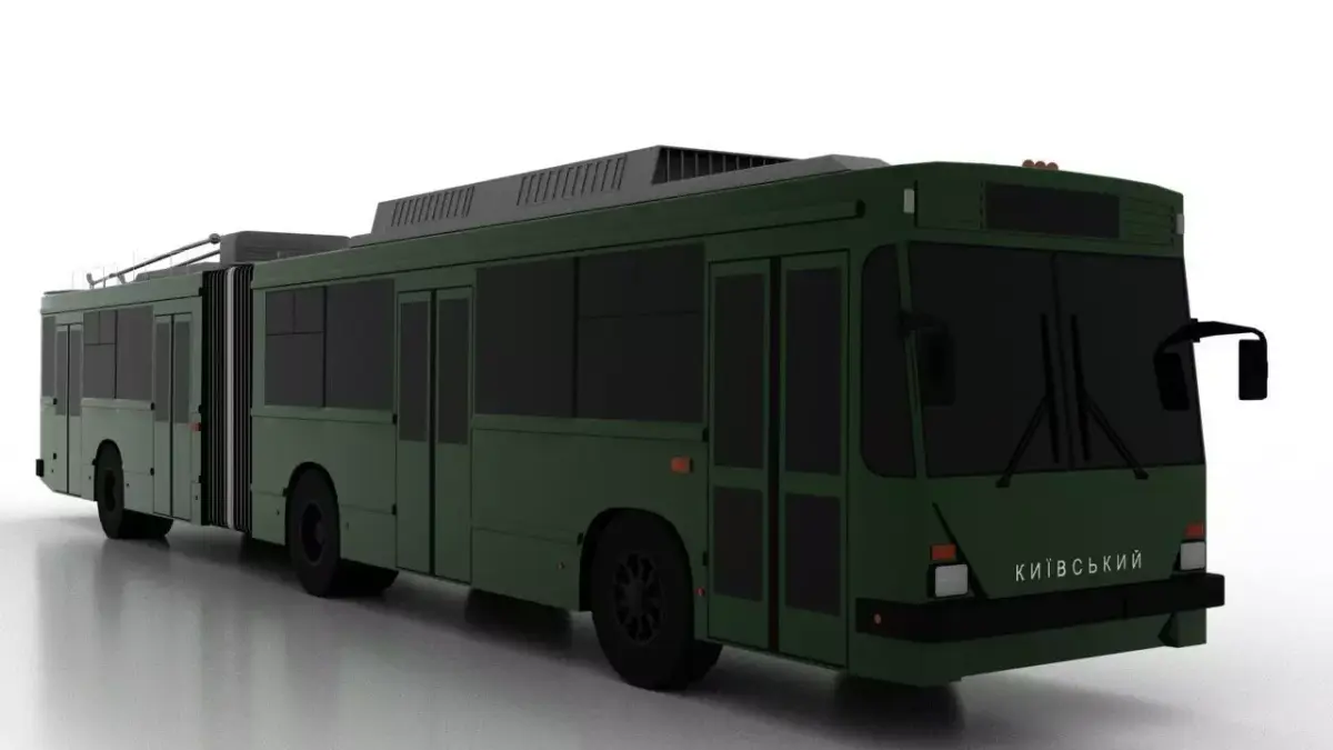 Trolleybus Kiyv-12-03 Low Low-poly 3D model
