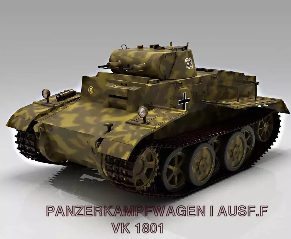 Panzer I Ausf F   VK1801 3D model
