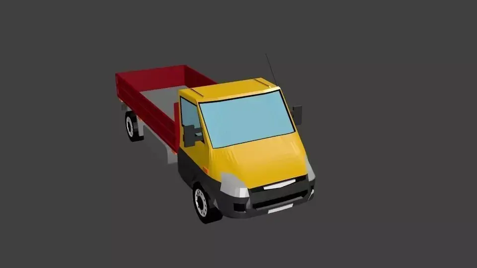 Small truck tipper Low-poly 3D model