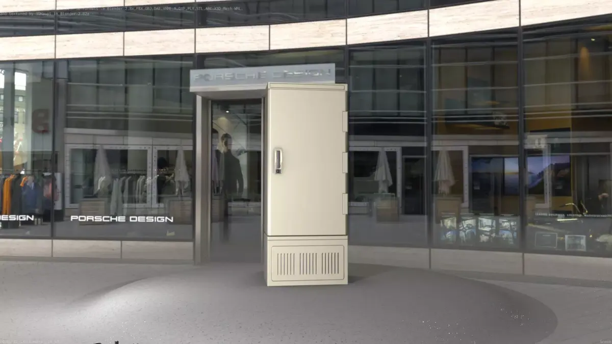 Electrical Distribution Cabinet 83 Low-poly 3D model