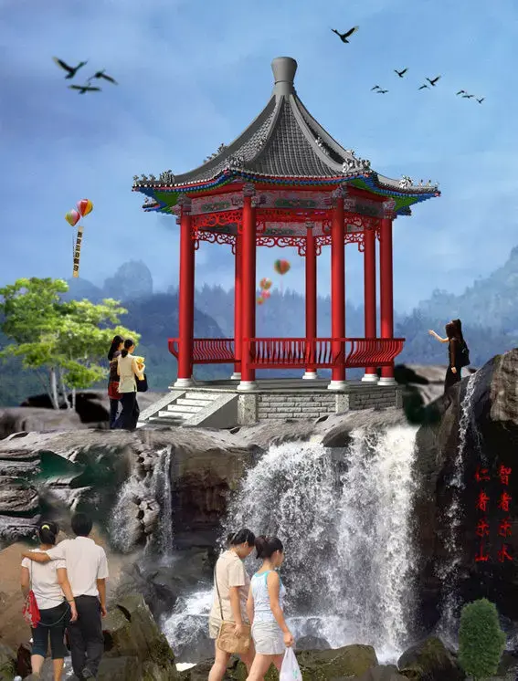chinese The octagonal pavilion 3d models 3D model
