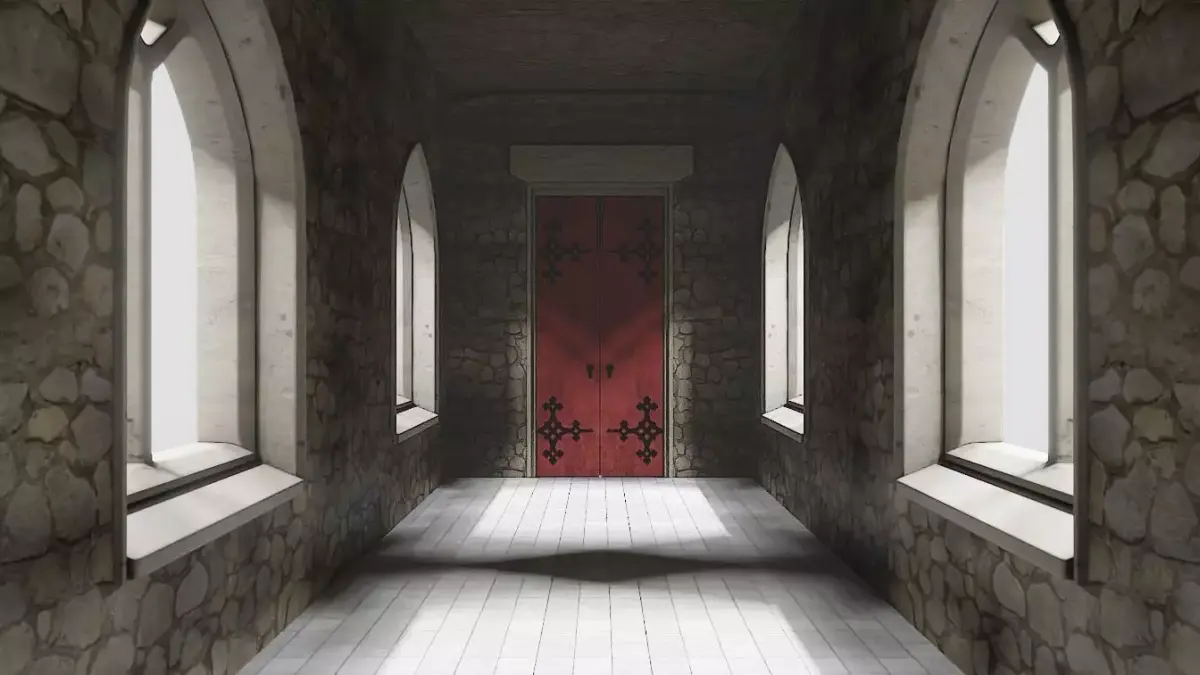 Inside Medieval Castle  Low-poly 3D model