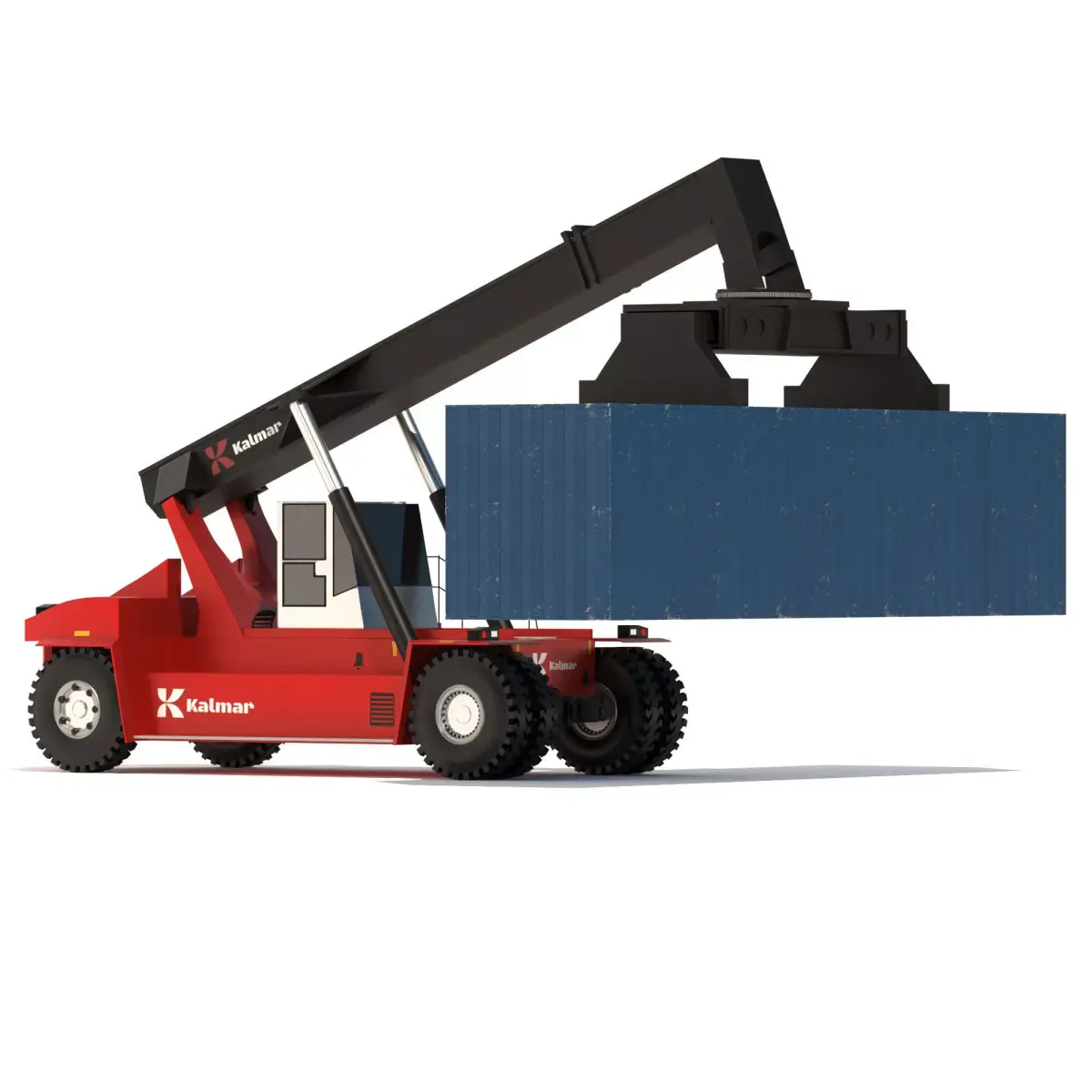 Real-Scale Reach Stacker  Low-Poly 3D Model Game Ready Low-poly 3D model
