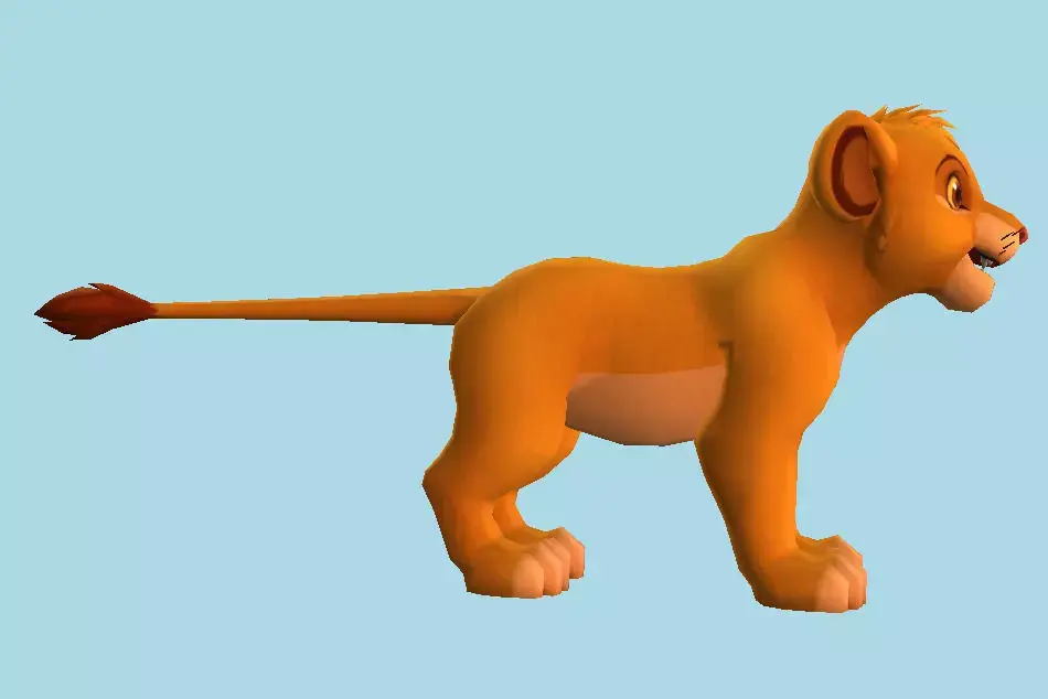 Lion kids leon  Low-poly 3D model
