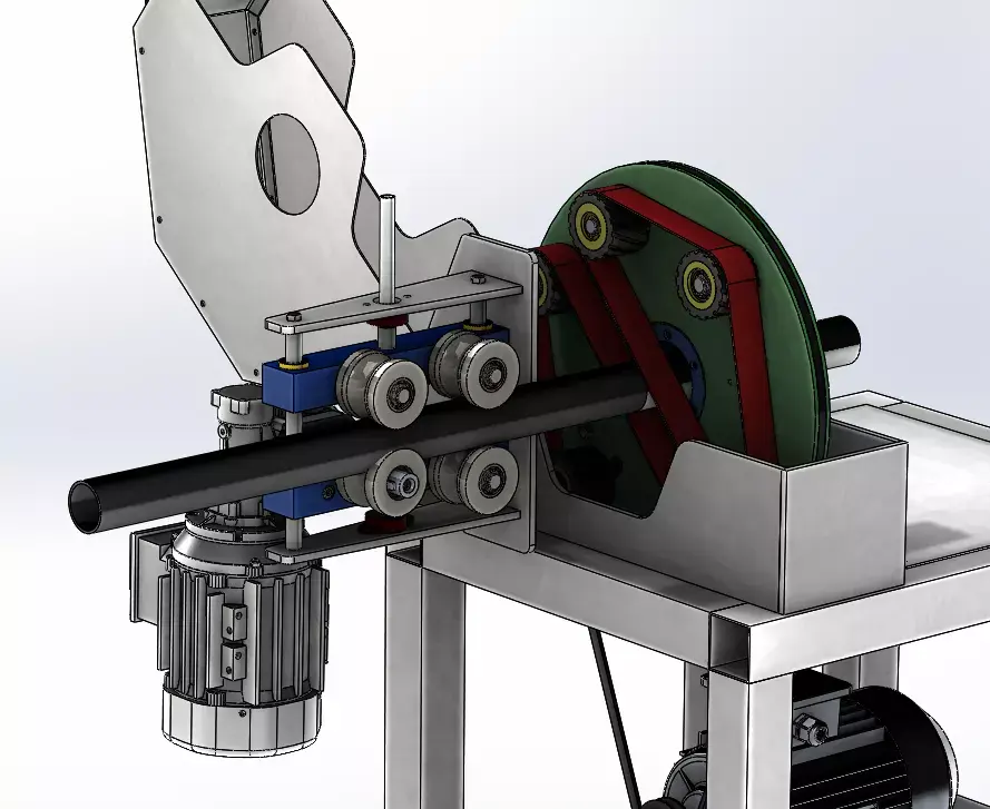 Tube Rotary Polishing Machine 3D model