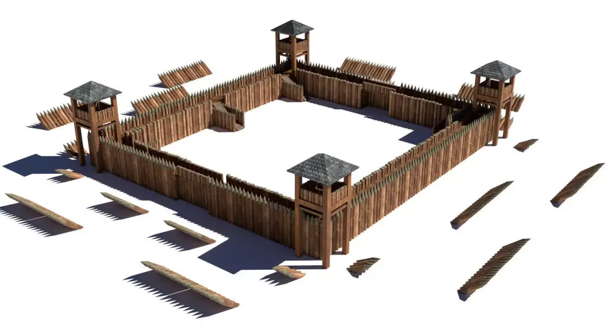 Fort Modular Low-poly 3D model purchase