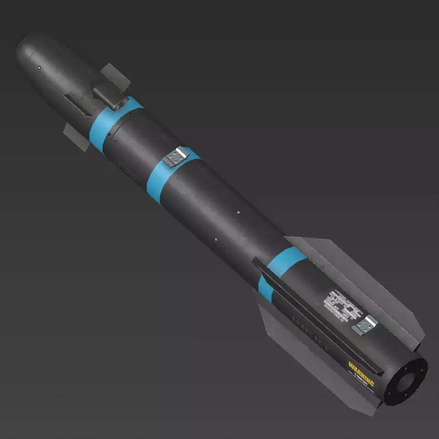 Hellfire Missile Low Low-poly 3D model