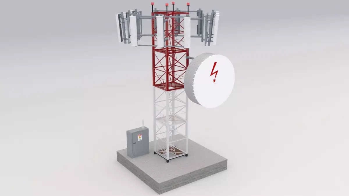 Antenna Tower Low-poly 3D model purchase