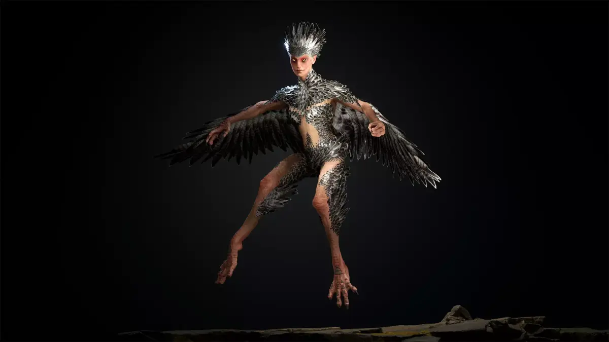 Harpy Low-poly 3D model