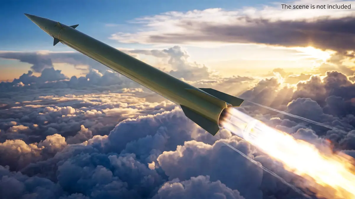 Guided Hypersonic Strike Missile Green 3D model