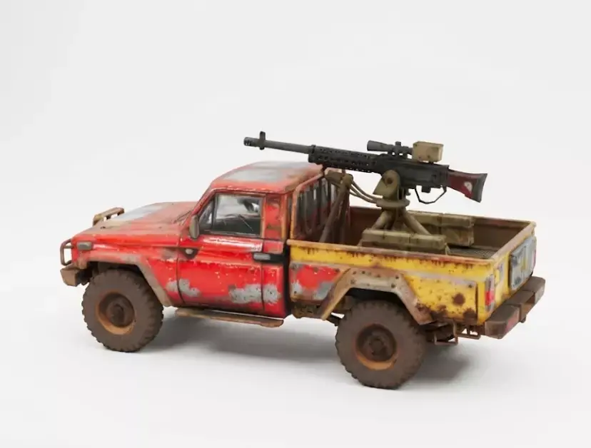 Rebel Technical Pickup 3D Model Low-poly 3D model