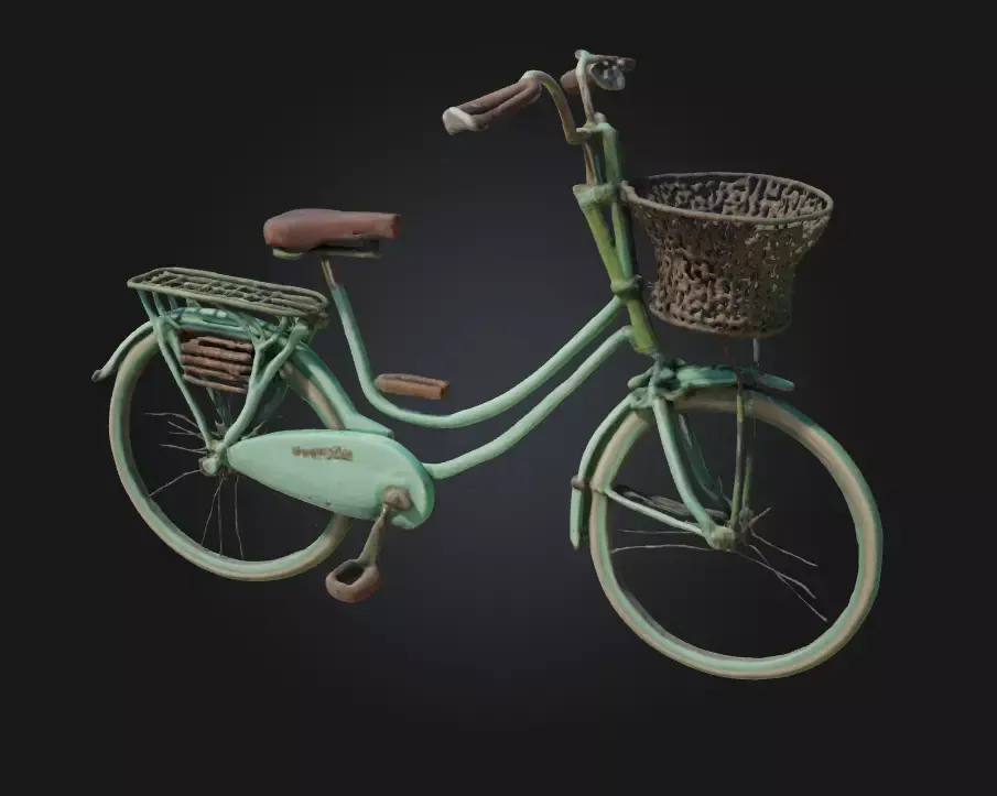  Vintage Bike  A Nostalgic Ride in Retro Colors 3D model