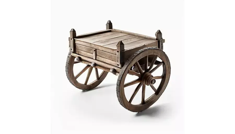 Medieval Fantasy Wooden Cart for 3D print 3D model