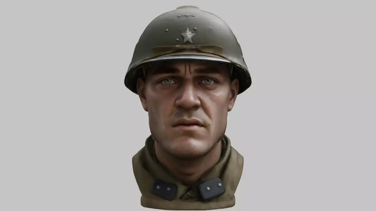 WWII US Soldier 3D Model - High Quality Character for Games Low-poly 3D model