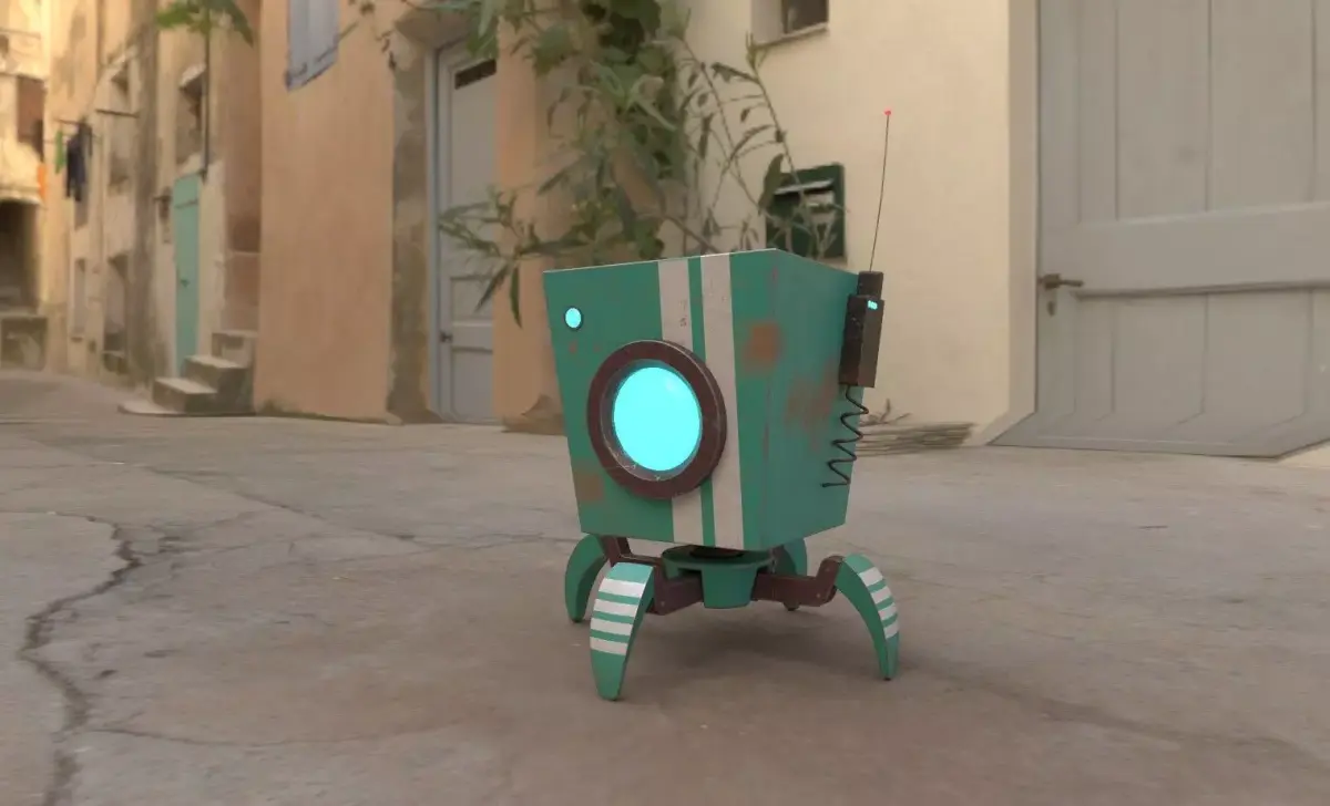 Mini Bot Low-poly 3D model