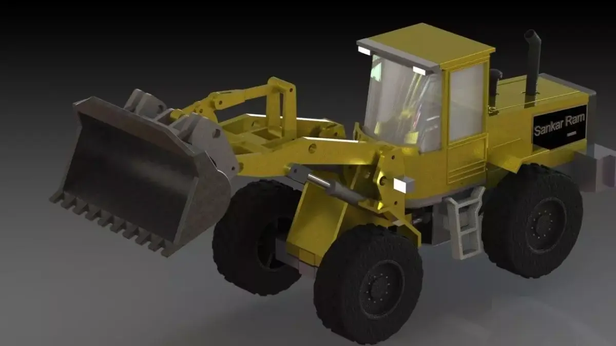 Back hoe Loader 3D model