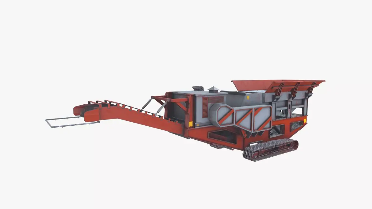 Mobile impact crusher 3D model