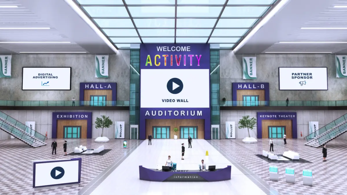 Realistic Virtual Auditorium Centre 8 3D model
