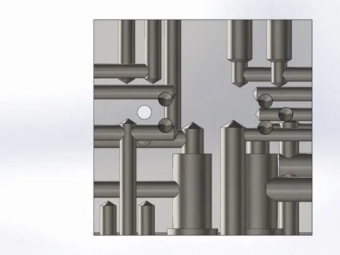 Hydraulic manifold for 200 bar pressure 3D model