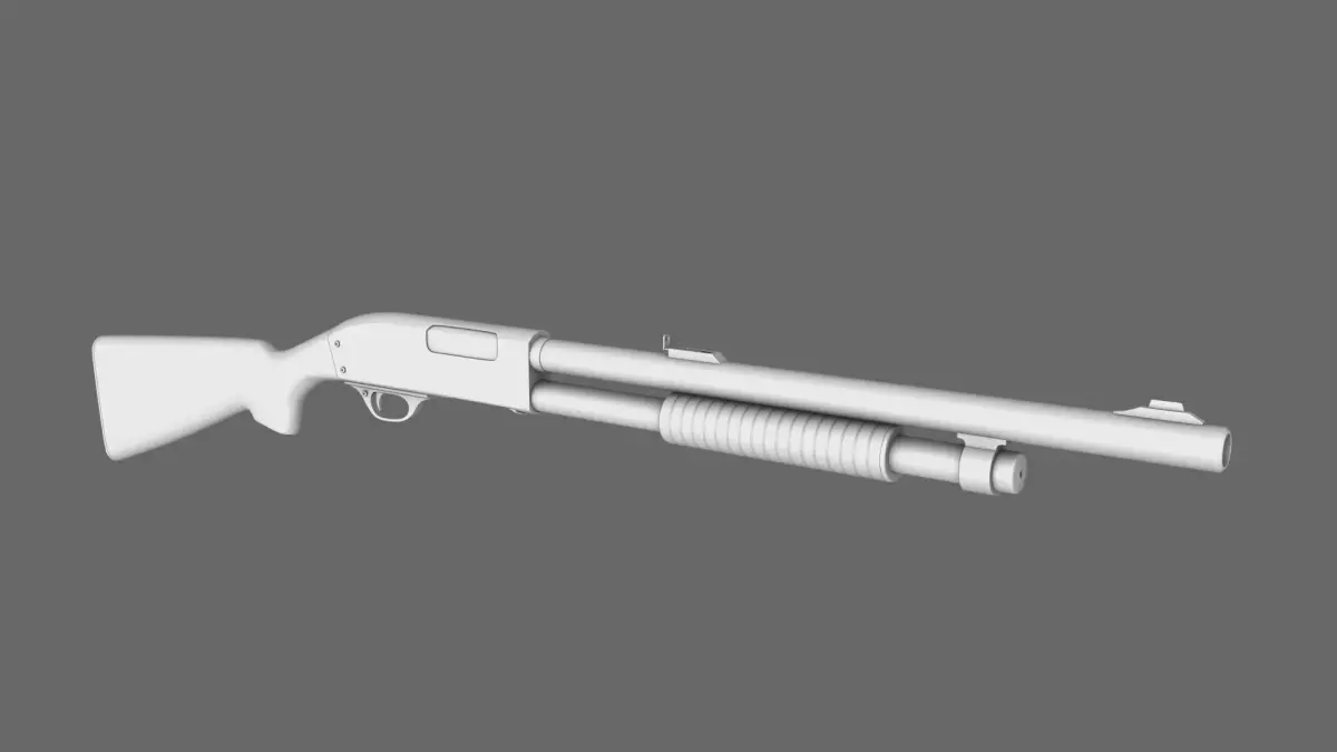 Pump Shotgun 3D model purchase