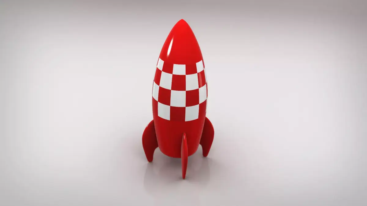 Cartoon Rocket Low-poly 3D model buy