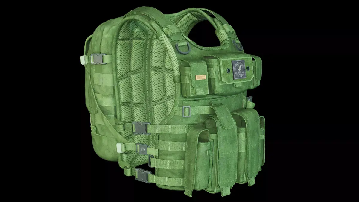 Marom Dolphin Amran Gen Plate Carrier - Kevlar Armor with Bag Low-poly 3D model