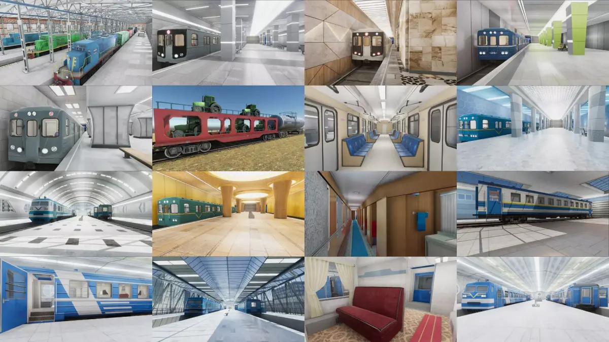 Railway and Subway Mega Pack - 13 Train Scenes