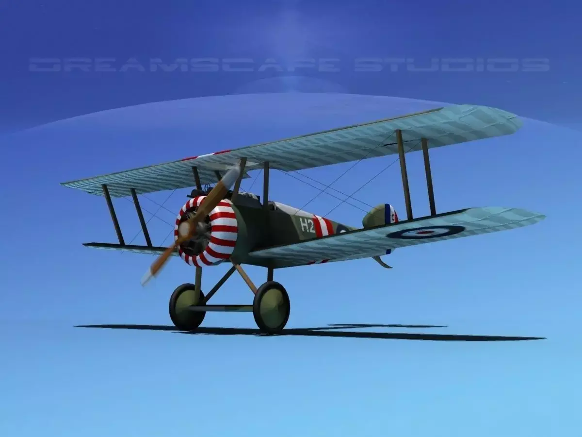 Sopwith Camel 3D model Rigged