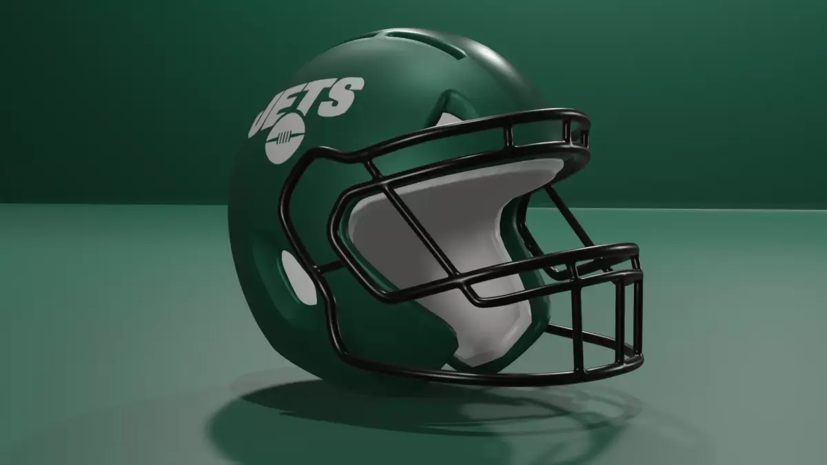 New York Jets Football Helmet 3D model