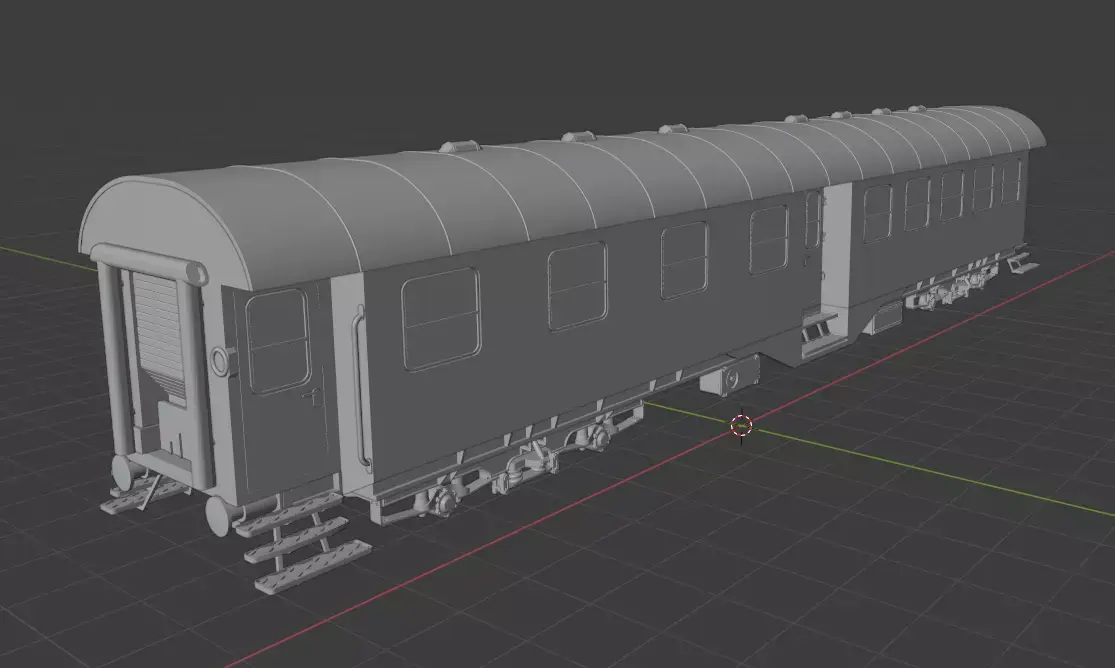 H0 1-87 scale Umbauwagen AB4yg 1st and 2nd class 3D print model