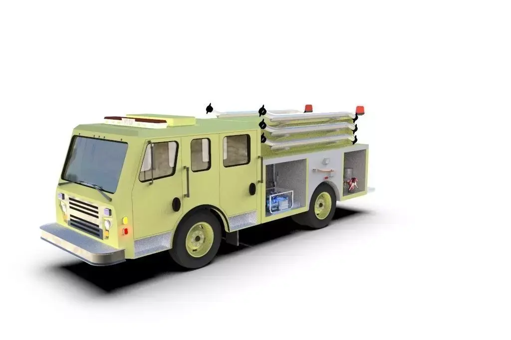 Fire Rescue Truck 3D model