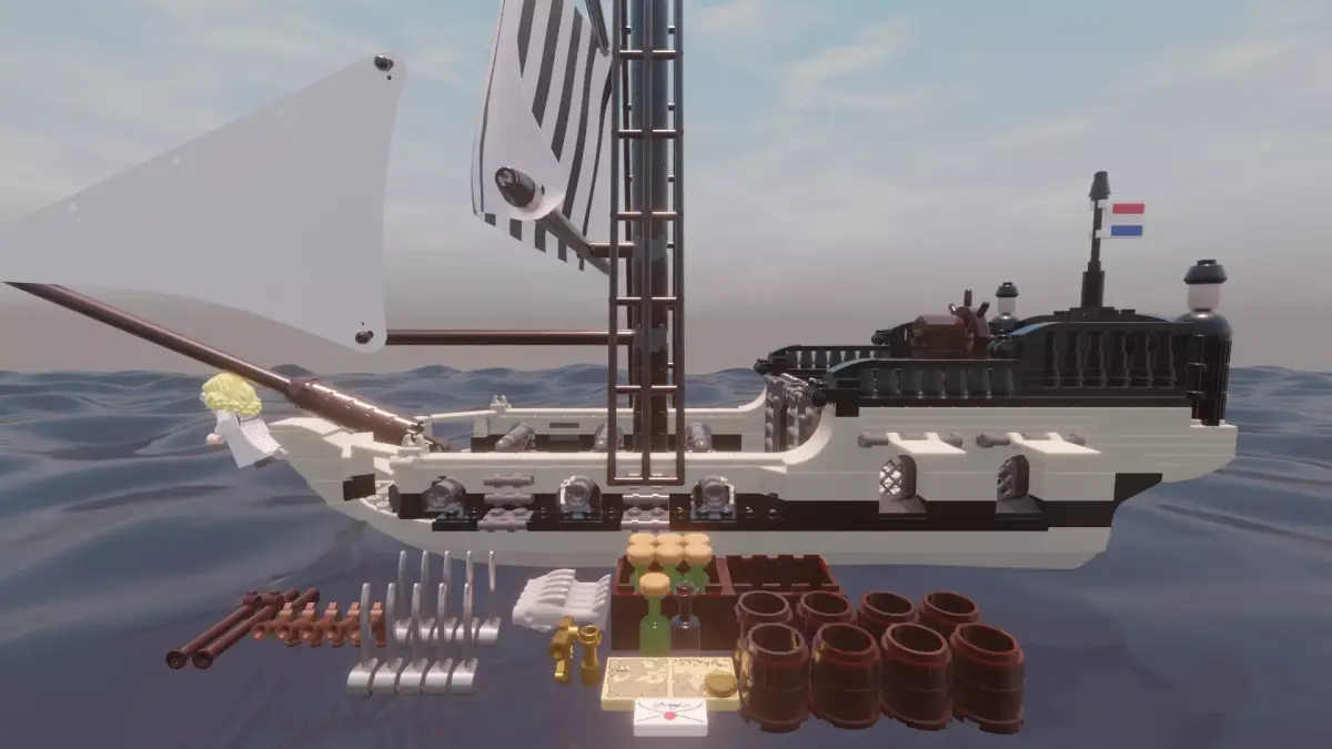 LEGO - FRENCH SLOOP - PETITE LIBERTE - Rogue Film Productions 3D model