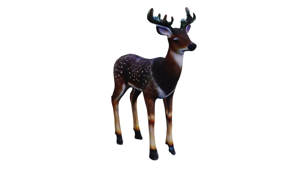 Low-poly deer model  Low-poly 3D model