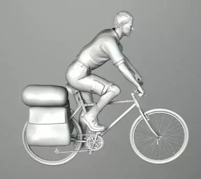 CYCLIST man riding bicycle 3D model
