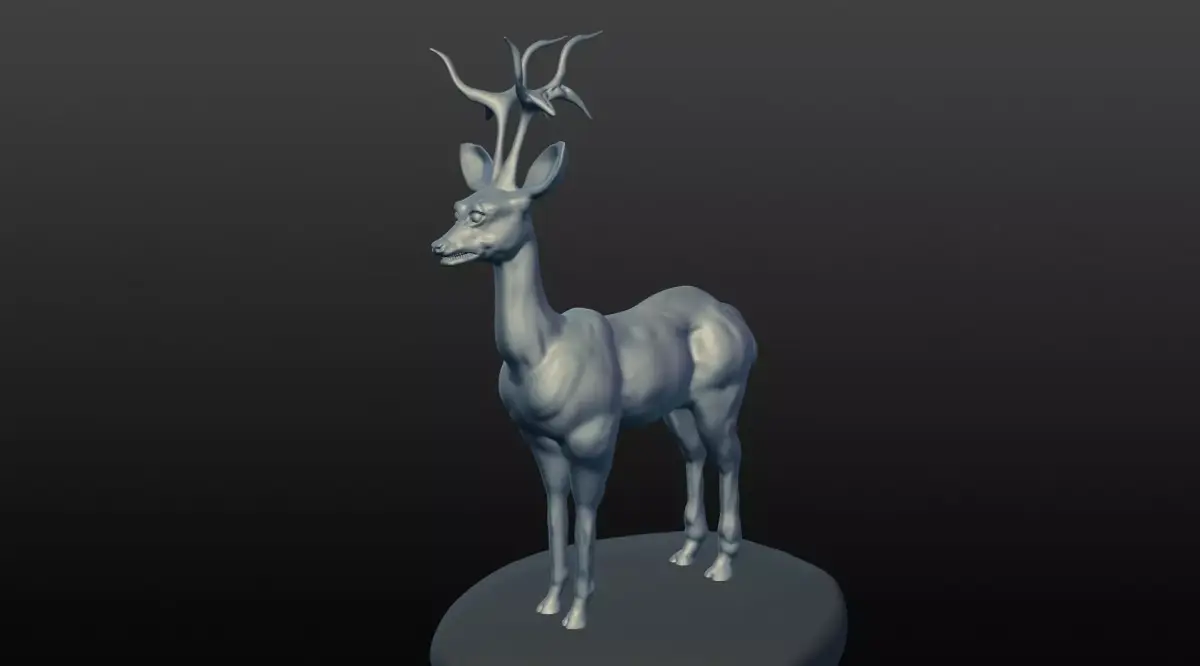 deer sculpted 3D model