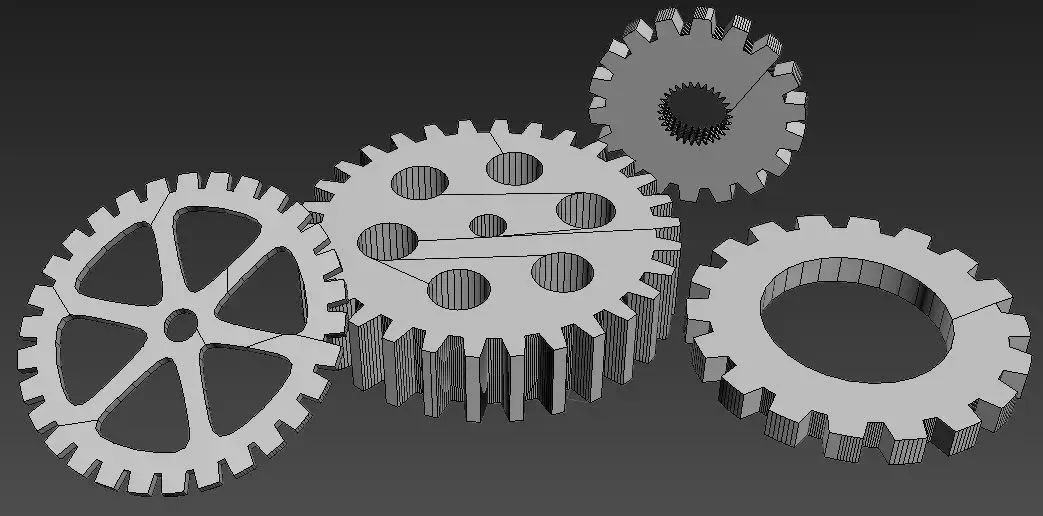 Rotary wheels 3D model