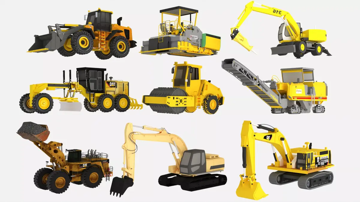 Large construction vehicles-agricultural machinery 3D model purchase