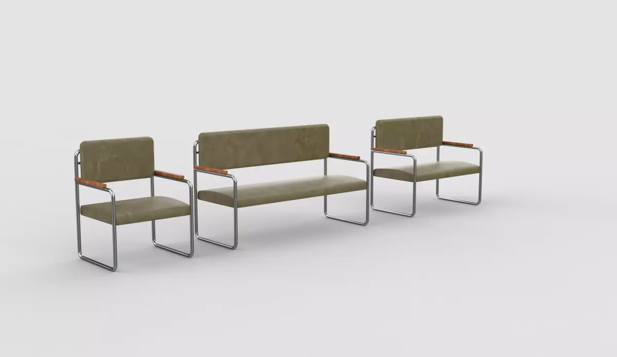 Waiting chair 04 3D model
