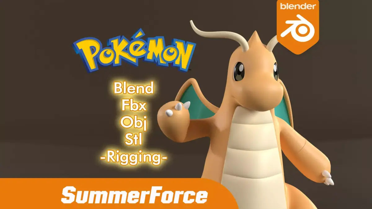 Dragonite - Pokemon 3D model
