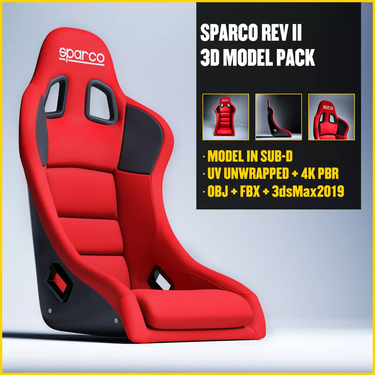 SPARCO REV II Low-poly 3D model