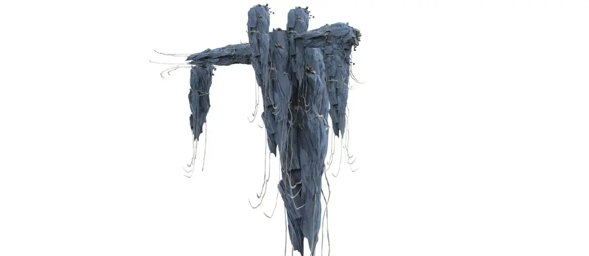 floating Asian mountain 4  3D model